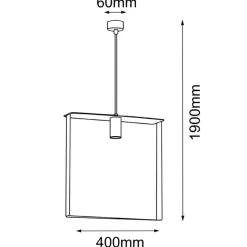 Sklep Kaja Lampa wisząca o prostym kształcie 40x40cm ANT 5155 ORTIGA | Kaja Best Sale