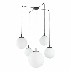 Sklep Kaja Lampa wisząca pająk, białe duże klosze TK 4791 ESME WHITE | Kaja New
