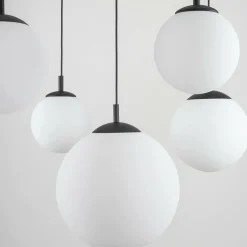 Sklep Kaja Lampa wisząca pająk, białe duże klosze TK 4791 ESME WHITE | Kaja New