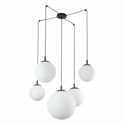 Sklep Kaja Lampa wisząca pająk, białe duże klosze TK 4791 ESME WHITE | Kaja New