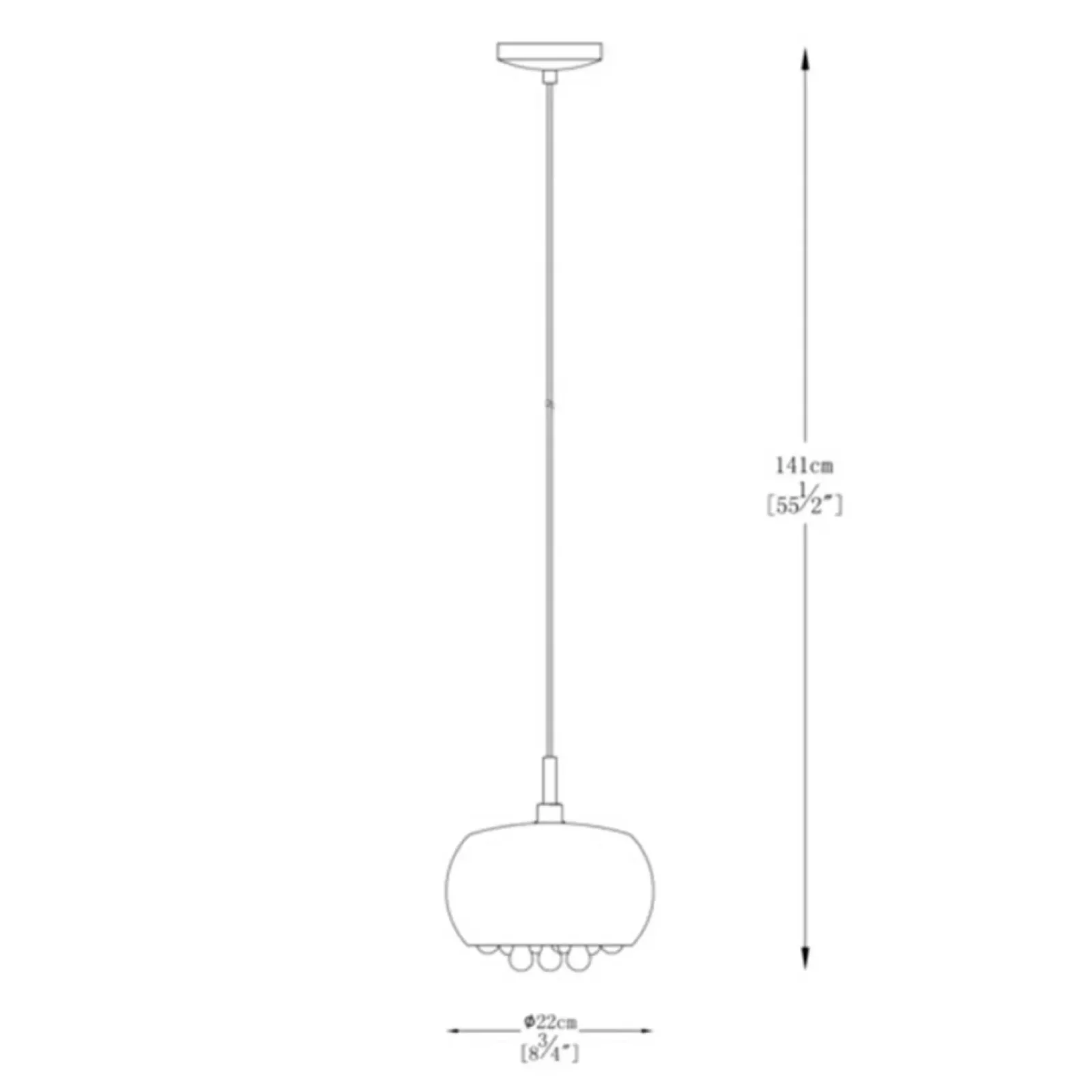 Sklep Kaja Lampa wisząca P0076-01D-F4K9 z serii RAIN| Kaja Oświetlenie Best