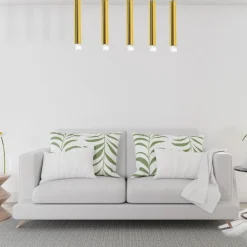 Sklep Kaja Lampa wisząca, pięć tub, oświetlenie ledowe ML5715 z serii GOLDIE | Kaja Oświetl złoty Best