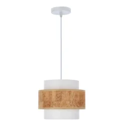Sklep Kaja Lampa wisząca, pojedynczy abażur, kolor bieli 31-18113 z serii CORK Sale