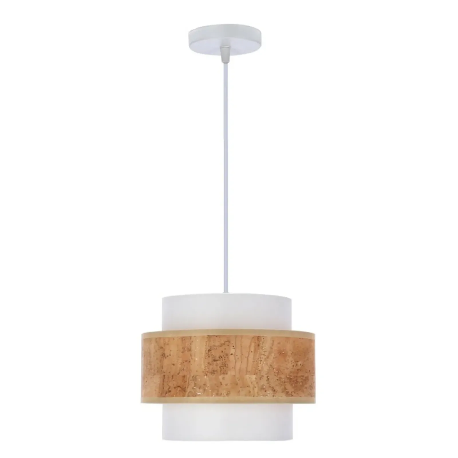 Sklep Kaja Lampa wisząca, pojedynczy abażur, kolor bieli 31-18113 z serii CORK Sale