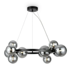 Sklep Kaja Lampa wisząca, ring z grafitowymi kloszami MOD545PL-11B z serii DALLAS Store