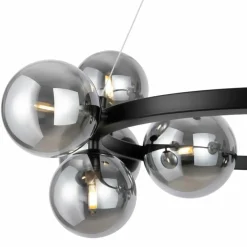 Sklep Kaja Lampa wisząca, ring z grafitowymi kloszami MOD545PL-11B z serii DALLAS Store