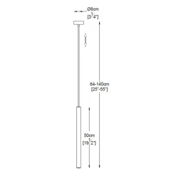 Sklep Kaja Lampa wisząca srebrna tuba LED P0461-01A-F4F4 LOYA| Kaja Oświetlenie Fashion