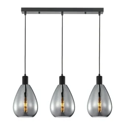 Sklep Kaja Lampa wisząca, trzy dymione klosze PND-27812-3-BK-SG z serii ZULO Best Sale