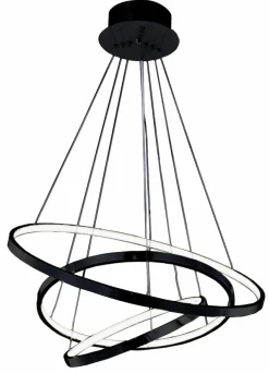 Sklep Kaja Lampa wisząca trzy ledowe czarne obręcze AZ2920 WHEEL DIMM | Kaja czarny New