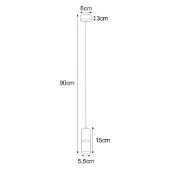 Sklep Kaja Lampa wisząca tuba w kolorze czerni i srebra K-5245 z serii VESTA Best Sale
