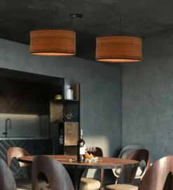 Sklep Kaja Lampa wisząca typu pająk z imitacją drewna 32-18397 LEGNO P | Kaja Cheap