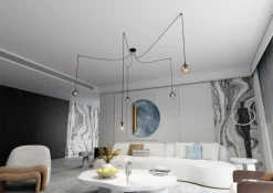 Sklep Kaja Lampa wisząca typu pająk z pięcioma kloszami 939/5 | Kaja Oświetlenie Sale