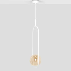 Sklep Kaja Lampa wisząca w białym kolorze, z kloszem K-5304 z serii ARLENA Online