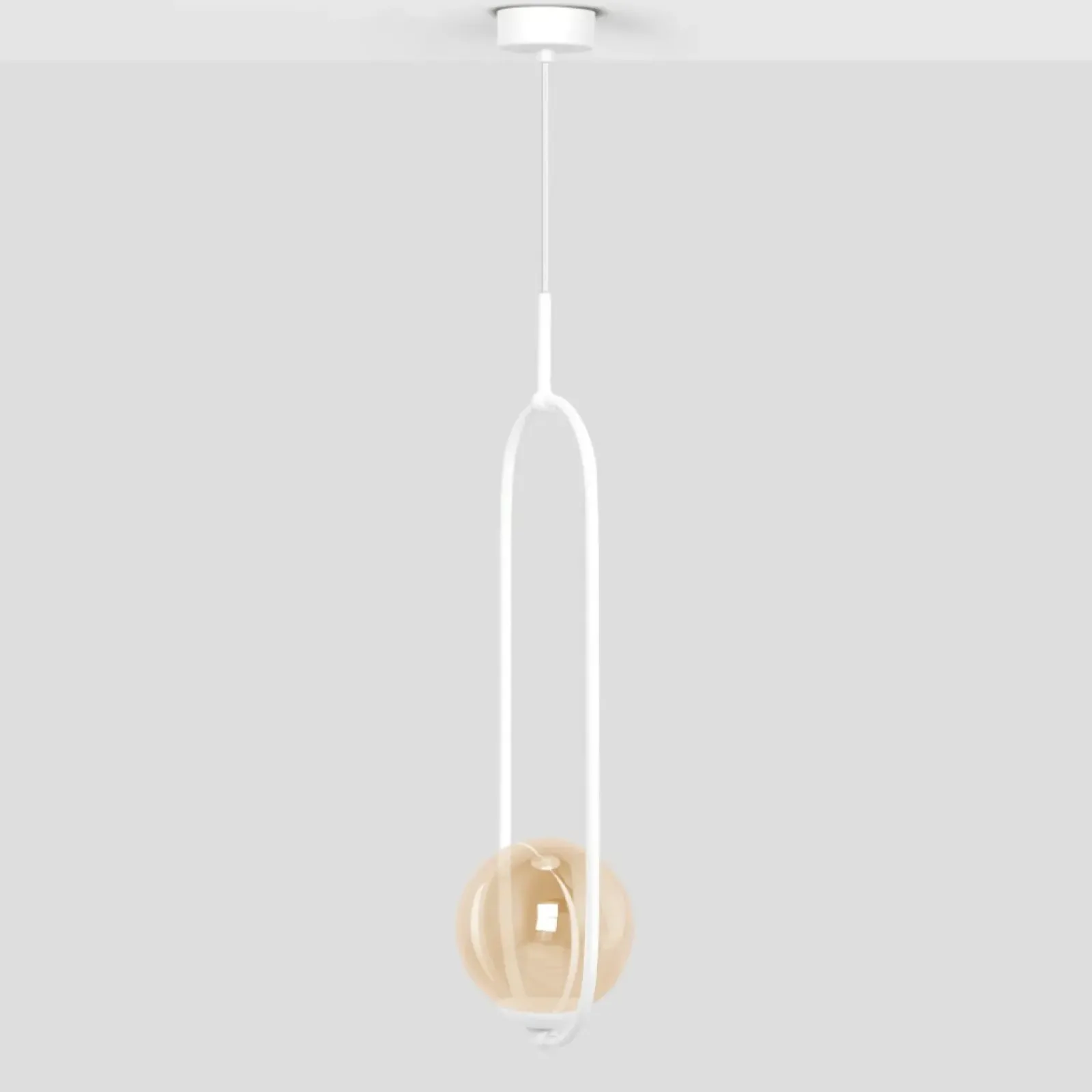 Sklep Kaja Lampa wisząca w białym kolorze, z kloszem K-5304 z serii ARLENA Online