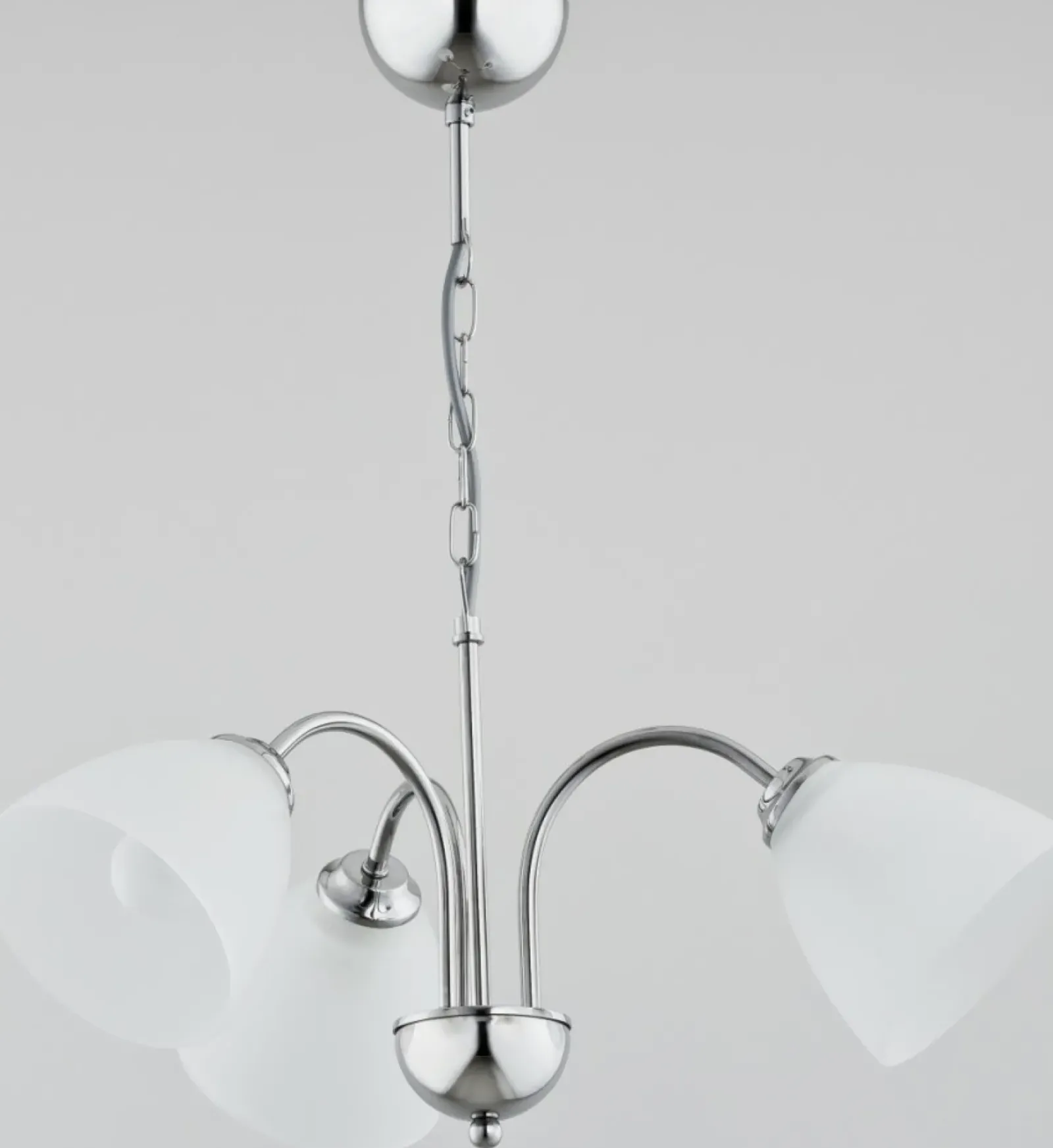 Sklep Kaja Lampa wisząca w chromie, na 3 białe klosze AL 21253 | Kaja Discount