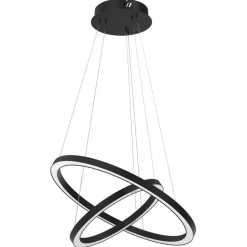 Sklep Kaja Lampa wisząca w czarnym kolorze, dwa okręgi ML8422 z serii GALAXIA | Kaja Oświet Clearance