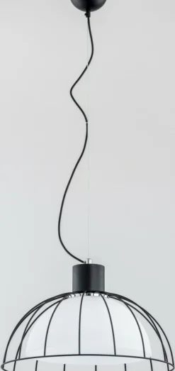Sklep Kaja Lampa wisząca w kolorze czarnym, mleczny klosz AL 60466 | Kaja Flash Sale