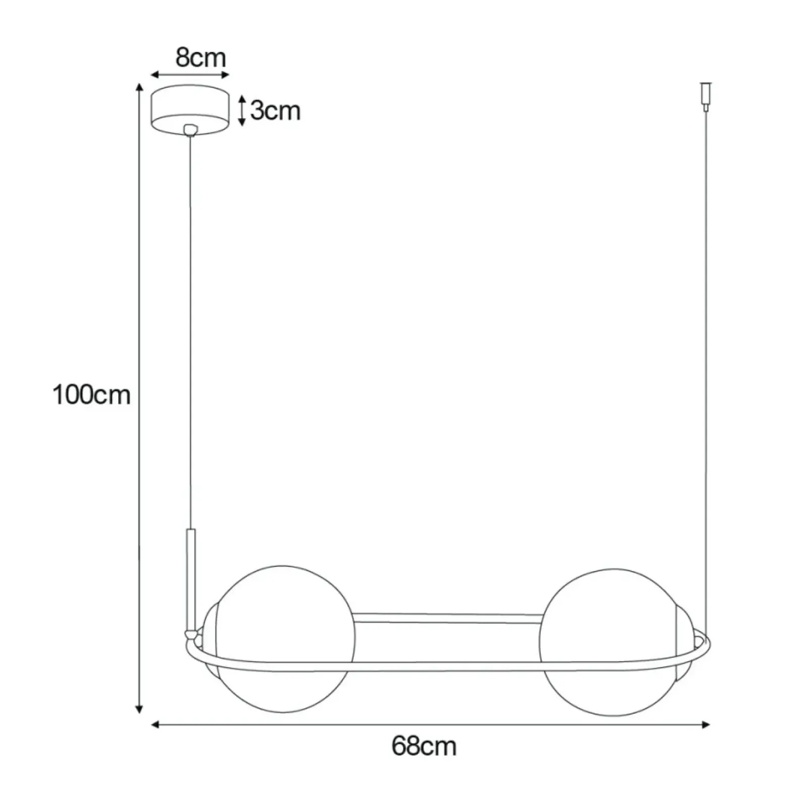 Sklep Kaja Lampa wisząca w kolorze czarno-białym, nad stół K-5102 z serii PARVA Flash Sale