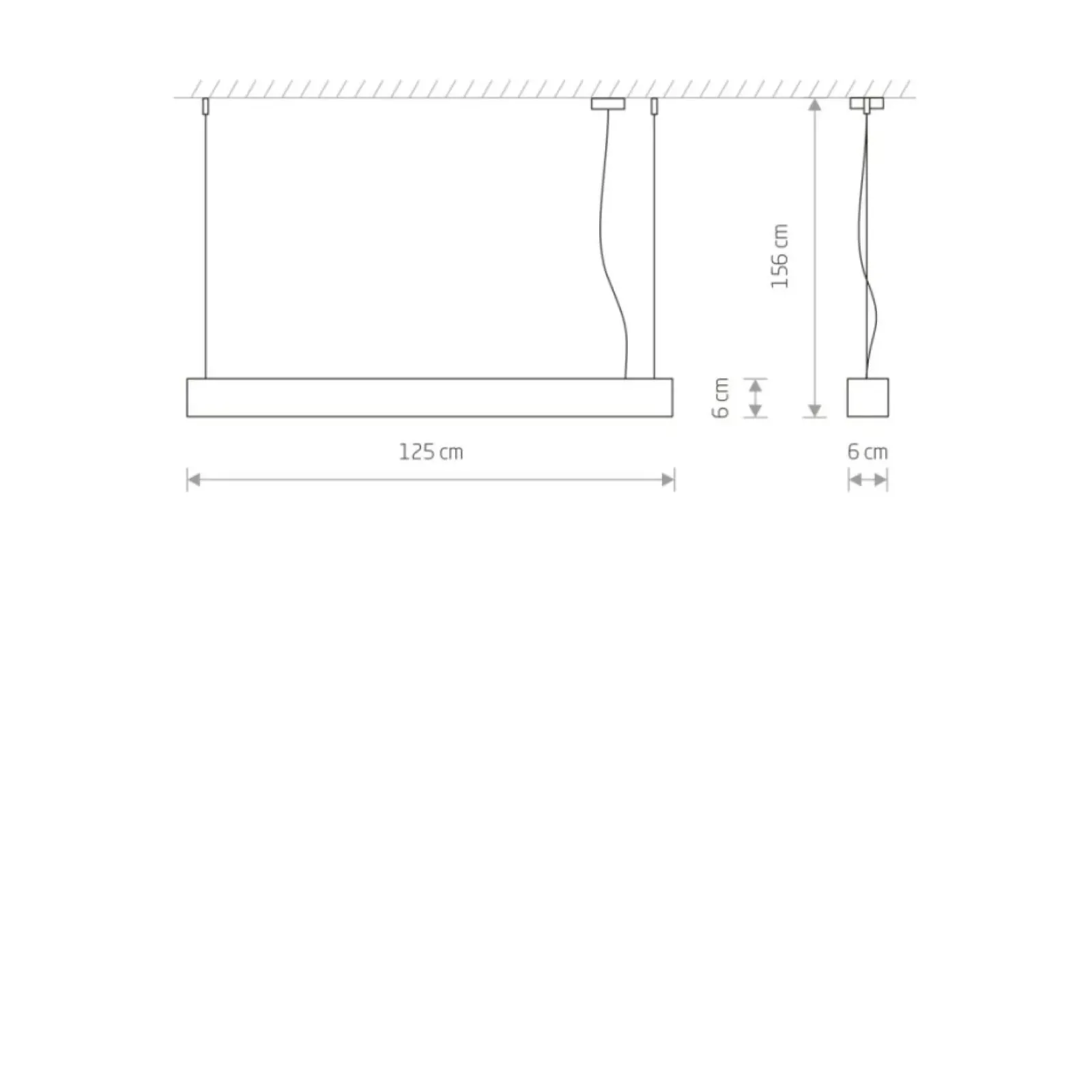 Sklep Kaja Lampa wisząca, w kolorze m LED TUBE T8 7525 | Kaja grafitowy Best