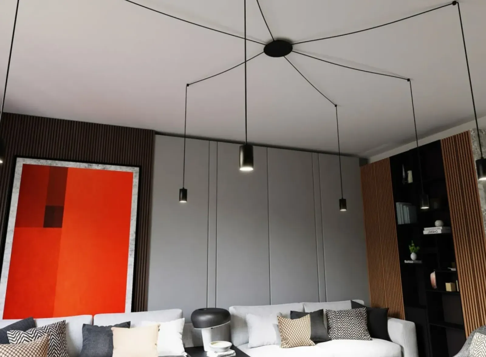 Sklep Kaja Lampa wisząca w kształcie pająka na gwinty GU10 524/6 | Kaja czarny Best Sale