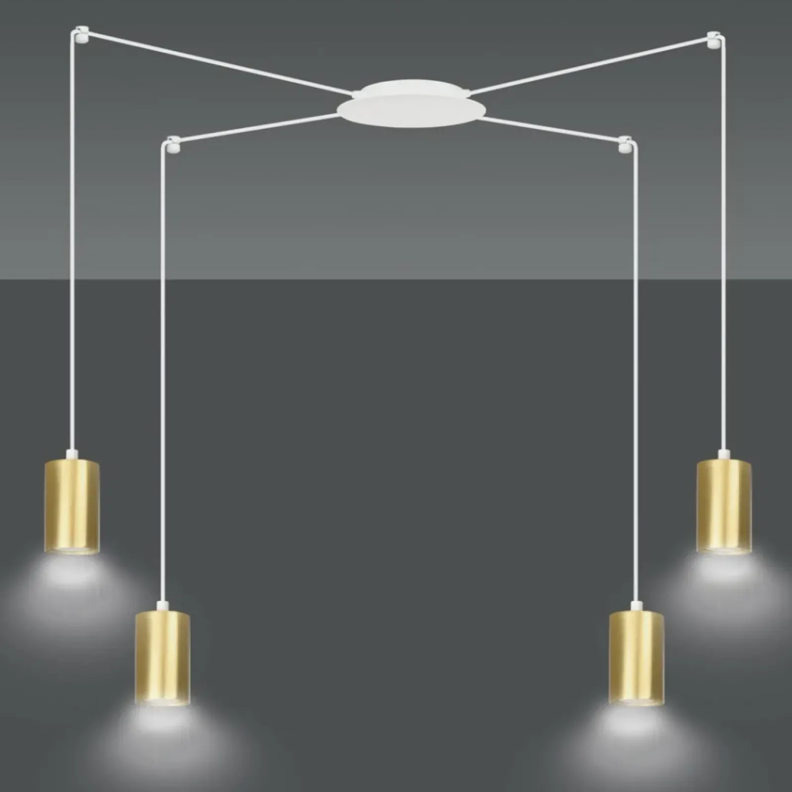 Sklep Kaja Lampa wisząca w kształcie pająka z tubami 527/4 | Kaja Oświetlenie Store
