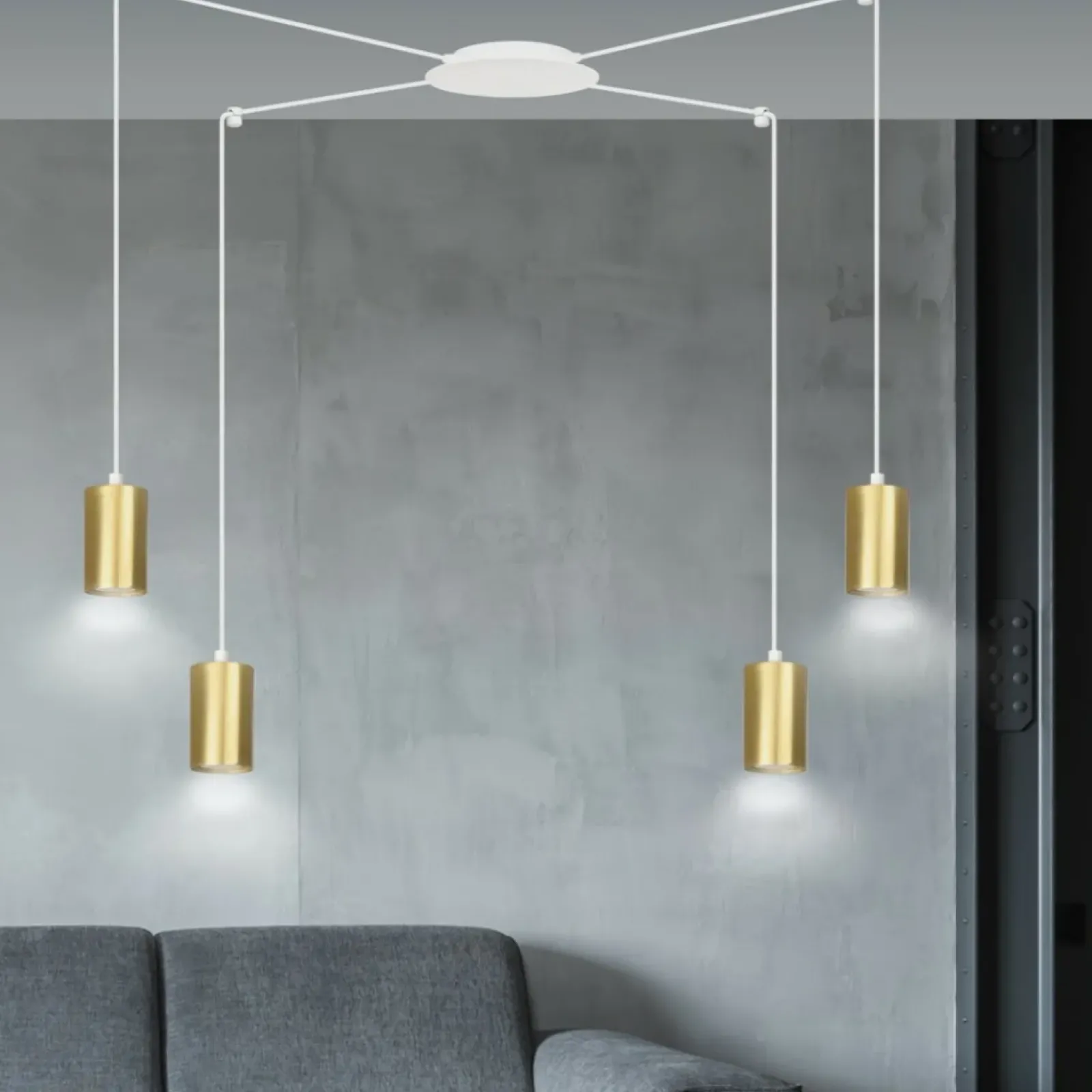 Sklep Kaja Lampa wisząca w kształcie pająka z tubami 527/4 | Kaja Oświetlenie Store