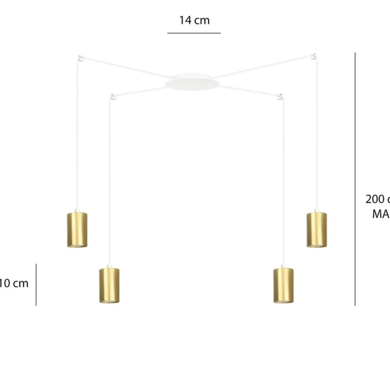 Sklep Kaja Lampa wisząca w kształcie pająka z tubami 527/4 | Kaja Oświetlenie Store