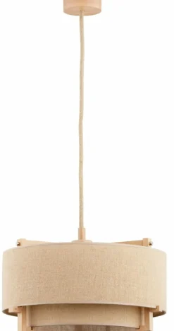 Sklep Kaja Lampa wisząca w stylu boho, sznur, drewno, juta AL 61107 z serii LOLA | Kaja Ośw New