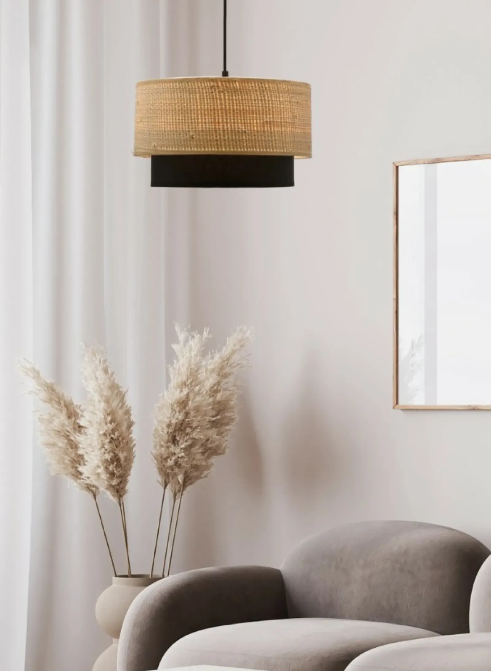 Sklep Kaja Lampa wisząca w stylu rustykalnym, z abażurem 31-21700 z serii RITANA | Kaja Ośw Best