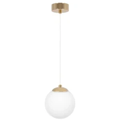 Sklep Kaja Lampa wisząca w złotym kolorze z białym kloszem K-5420 z serii REA New