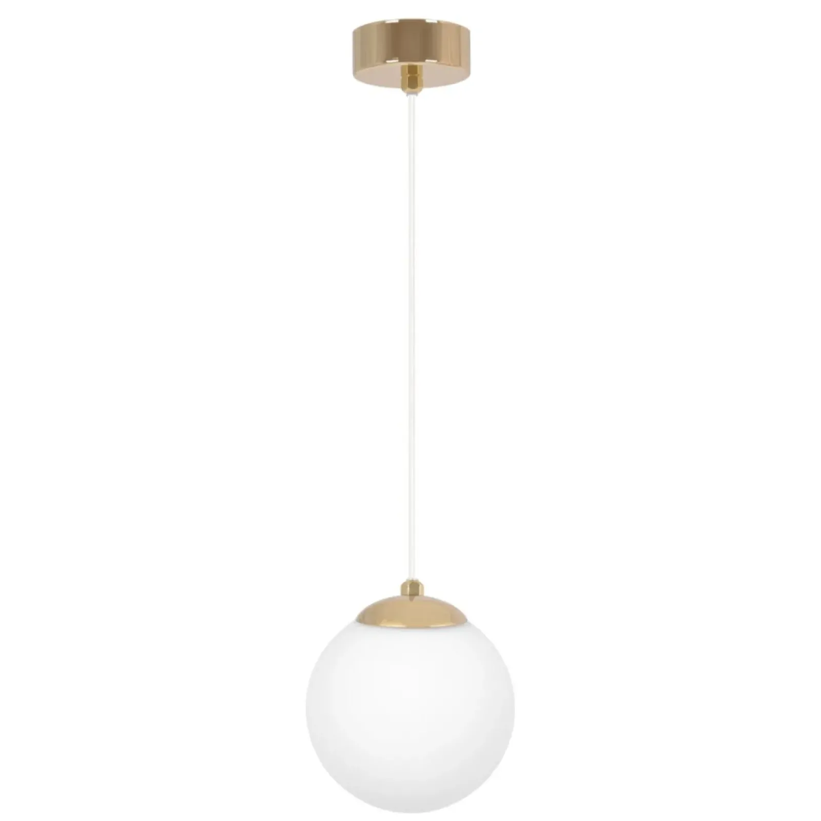 Sklep Kaja Lampa wisząca w złotym kolorze z białym kloszem K-5420 z serii REA New