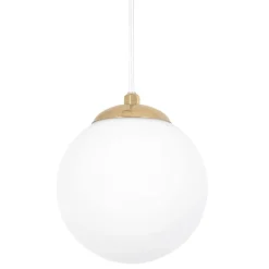 Sklep Kaja Lampa wisząca w złotym kolorze z białym kloszem K-5420 z serii REA New
