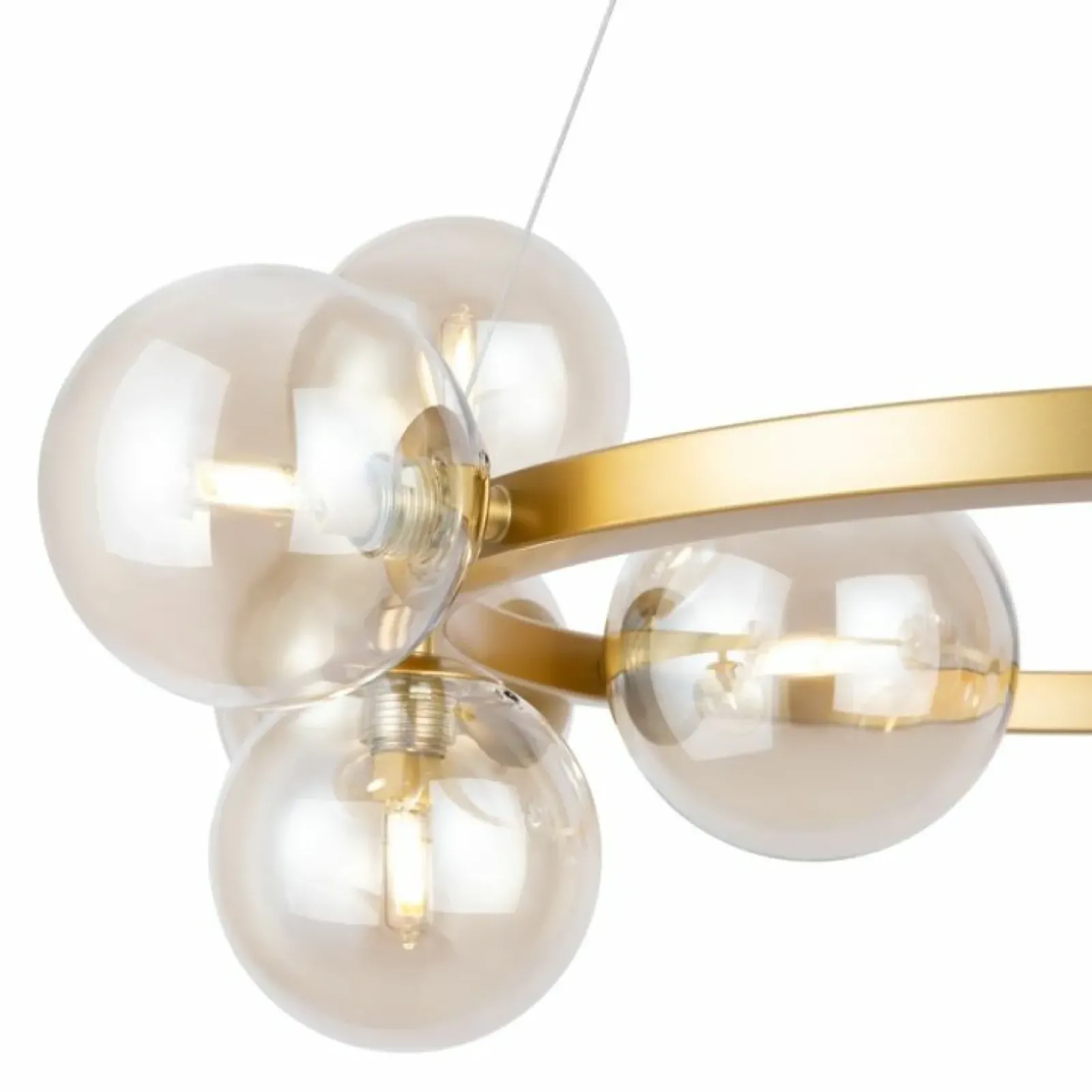 Sklep Kaja Lampa wisząca w złotym kolorze z kloszami MOD545PL-11G z serii DALLAS Discount