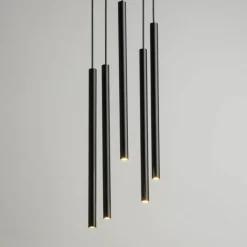 Sklep Kaja Lampa wisząca wąskie rurki na żarówki G9 SIG 33625 SOPEL | Kaja czarny Outlet