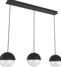Sklep Kaja Lampa wisząca z 3 kulami LED na zwisach A0031-330 FURNI | Kaja czarny Hot