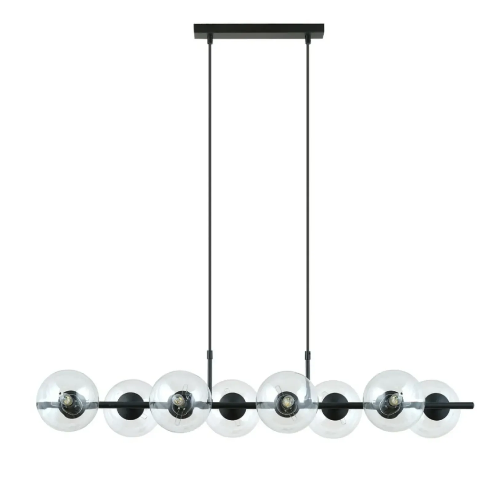 Sklep Kaja Lampa wisząca z 8 szklanymi kloszami nad stół 1206/8 z serii RORY czarny Cheap