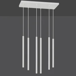 Sklep Kaja Lampa wisząca z 6 tubami w m kolorze 553/6 | Kaja Oświetlenie biały Shop