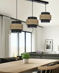 Sklep Kaja Lampa wisząca z abażurami w stylu rustykalnym 33-17895 TWIN | Kaja Cheap
