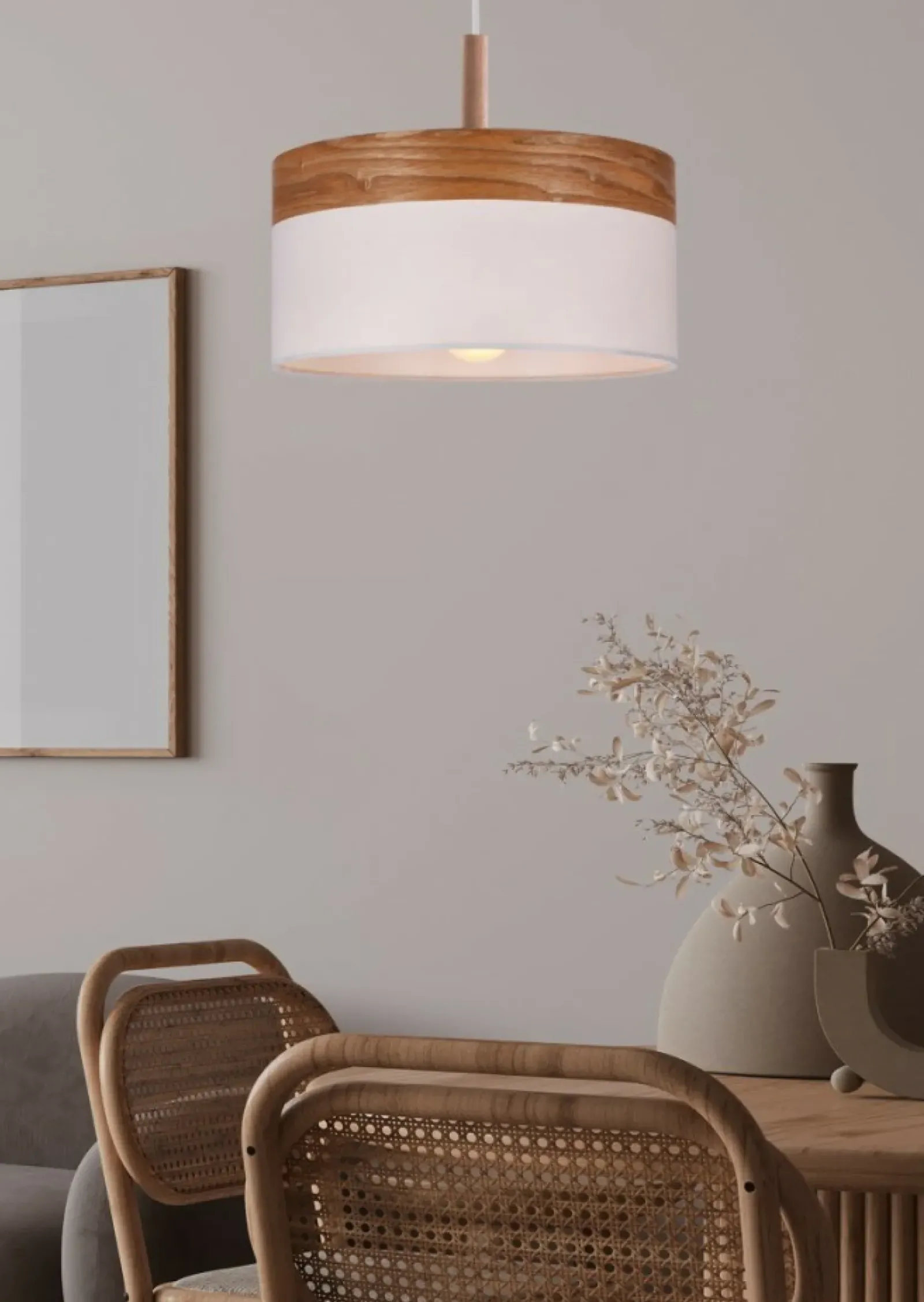 Sklep Kaja Lampa wisząca z abażurem, w stylu rustykalnym 31-27795 z serii ORTO | Kaja Oświe Online