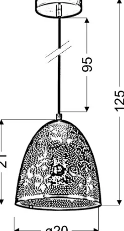 Sklep Kaja Lampa wisząca z ażurowym kloszem 31-43306 SFINKS | Kaja Oświetlenie* Randole Tradycyjne