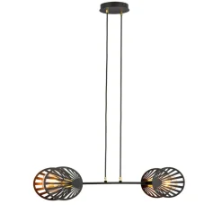 Sklep Kaja Lampa wisząca z ażurowymi osłonkami na żarówki 1146/2 PLAYA | Kaja czarny Store