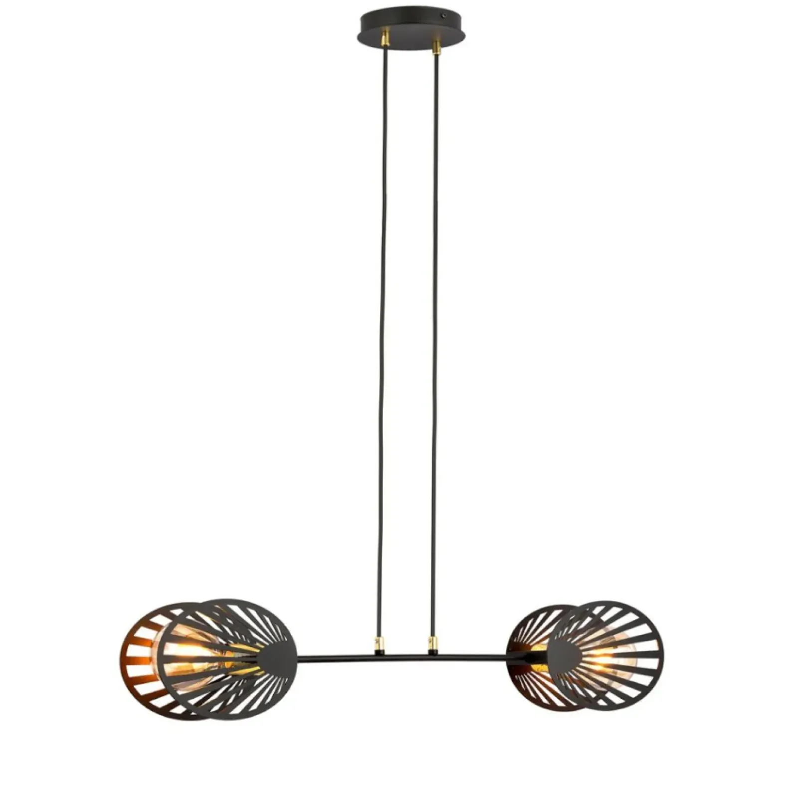 Sklep Kaja Lampa wisząca z ażurowymi osłonkami na żarówki 1146/2 PLAYA | Kaja czarny Store