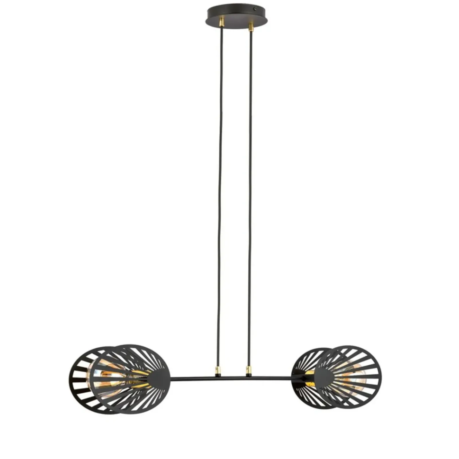 Sklep Kaja Lampa wisząca z ażurowymi osłonkami na żarówki 1146/2 PLAYA | Kaja czarny Store