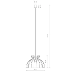 Sklep Kaja Lampa wisząca z beżową osłoną żarówki 10572 KYMI | Kaja Oświetlenie Flash Sale