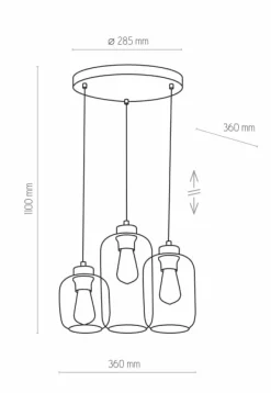 Sklep Kaja Lampa wisząca z beżowymi kloszami TK 3175 MARCO BROWN | Kaja Best Sale