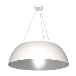 Sklep Kaja Lampa wisząca z biało-srebrnym kloszem MLP4477 MORGAN | Kaja biały Hot