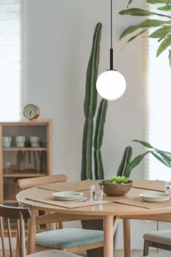 Sklep Kaja Lampa wisząca z białym kloszem do sypialni K-4885 FARO | Kaja Sale