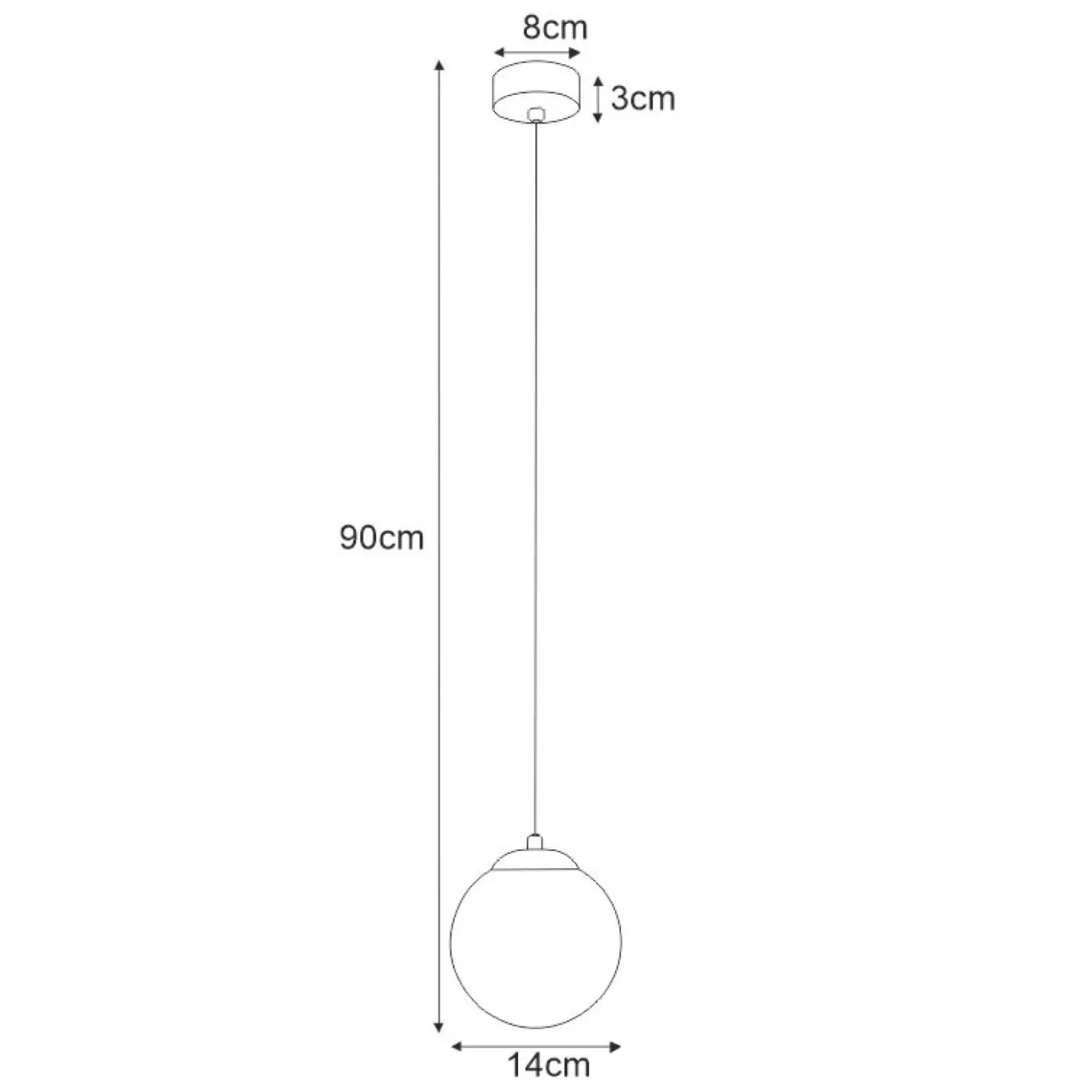 Sklep Kaja Lampa wisząca z białym matowym kloszem 14 cm K-4910 ISLA | Kaja Best