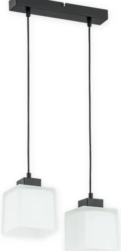 Sklep Kaja Lampa wisząca z białymi kloszami O2972 W2 CZA + BIA | Kaja Oświetlenie Outlet