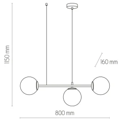 Sklep Kaja Lampa wisząca z białymi kloszami TK 6218 CELESTE | Kaja Oświetlenie Shop
